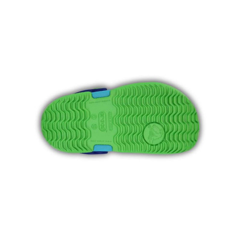 Crocs Kids Electro II Clog Lime/Surf UK 4 EUR 19-20 US C4  (15608-3A6)